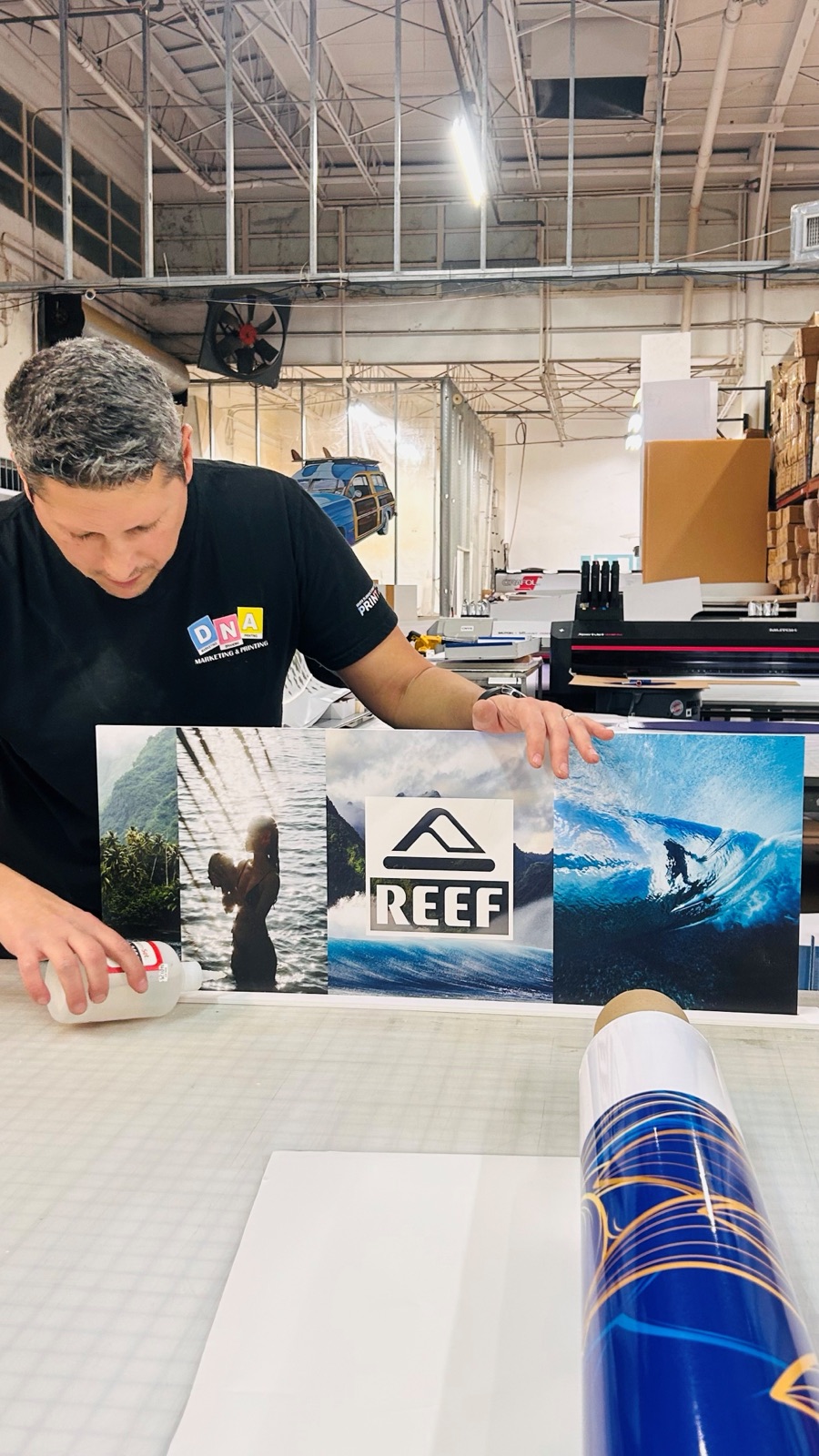 DNA laminating printed panels in-house
