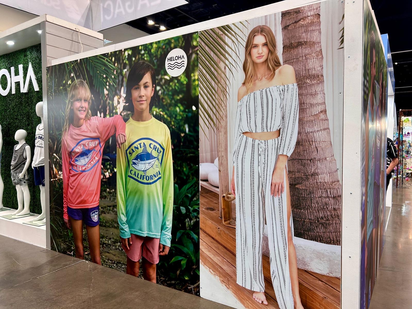 Heloha booth wall graphics